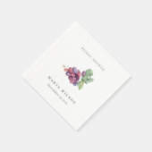 Serviette En Papier Élégant feuillage de raisin à l'aquarelle pour Bab (Coin)