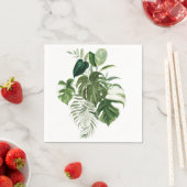 Serviette En Papier Élégant feuillage Tropical Moderne Palm Green (En situation)