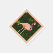 Serviette En Papier Élégant Flamant rose rose (Coin)