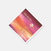 Serviette En Papier Elégant Flamant rose rose Surreal Pastels Personna (Coin)