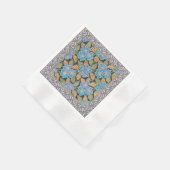 Serviette En Papier Élégant Fleur Bleu Périwinkle Floral Classic (Coin)