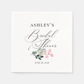 Serviette En Papier Élégant Fleur Sauvage Fleurir Aquarelle Enterremen (Devant)