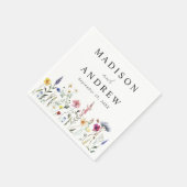 Serviette En Papier Élégant Fleur sauvage Meadow Mariage (Coin)