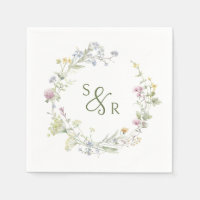 Élégant Fleur sauvage Pastel Soft Mariage botaniqu
