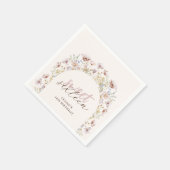 Serviette En Papier Élégant Fleur sauvage sucré 16 Anniversaire (Coin)