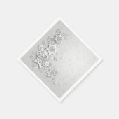 Serviette En Papier Élégant flocon de neige mariage serviettes (Coin)