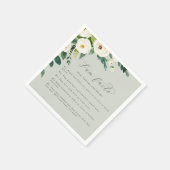 Serviette En Papier Élégant floral blanc | Sage Mint Fun Fun Fun Maria (Coin)