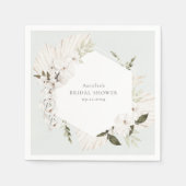 Serviette En Papier Élégant floral bohème (Devant)