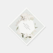 Serviette En Papier Élégant floral bohème (Coin)