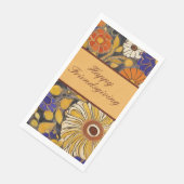 Serviette En Papier Élégant Floral Joyeux Ami (Coin)