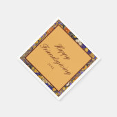 Serviette En Papier Élégant Floral Joyeux Ami (Coin)