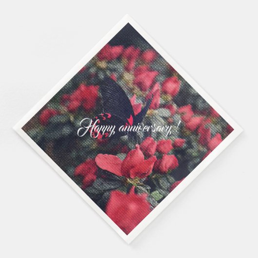 Serviette En Papier Élégant Floral Moderne (Coin)