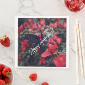 Serviette En Papier Élégant Floral Moderne (En situation)