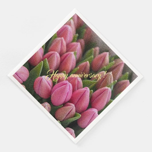 Serviette En Papier Élégant Floral Moderne (Coin)