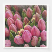 Serviette En Papier Élégant Floral Moderne (Devant)