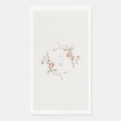 Serviette En Papier Elegant Floral Monogram Wedding Guest Towel (Devant)
