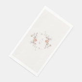 Serviette En Papier Elegant Floral Monogram Wedding Guest Towel (Coin)