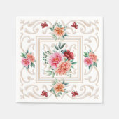 Serviette En Papier Elegant Floral Napkin (Devant)