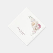 Serviette En Papier Elegant Floral Wedding (Coin)