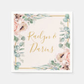 Serviette En Papier Élégant flou | Napkins Mariage Pastel (Devant)