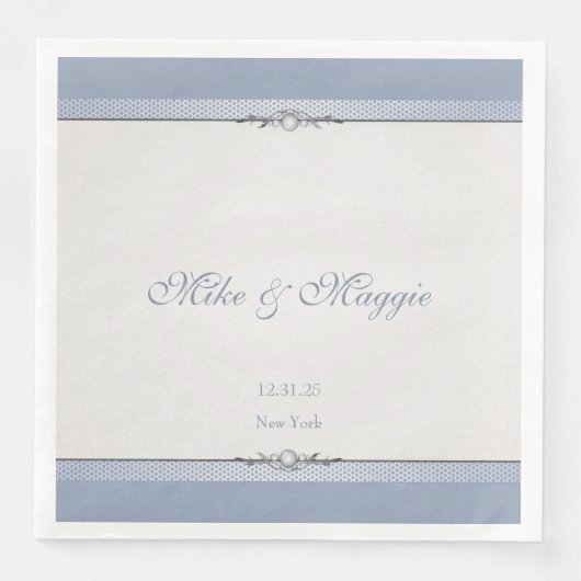 Serviette En Papier Élégant format de frontière (Devant)