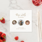 Serviette En Papier Elegant Funny Gold Kids Photo Engagement Party (En situation)