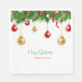 Serviette En Papier Elégant garde-robe de Noël avec ornements (Devant)