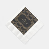 Serviette En Papier Elégant Gold Black Great Gatsby 1920 Mariage (Coin)