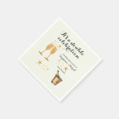 Serviette En Papier Elégant Gold Double Célébration Anniversaire conjo (Coin)