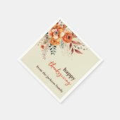 Serviette En Papier Élégant grâces florales modernes (Coin)