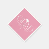 Serviette En Papier Elegant Graduation Tassel Pink (Coin)