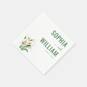 Serviette En Papier Elegant Green Calla Lilies (Coin)