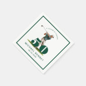 Serviette En Papier Elegant Green Golf 50th Birthday (Coin)