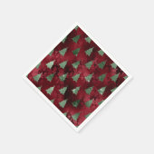 Serviette En Papier Elegant Green Trees Red Faux Foil Christmas (Coin)
