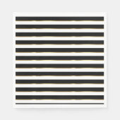 Serviette En Papier Elégant Grille Noir Blanc (Devant)
