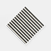 Serviette En Papier Elégant Grille Noir Blanc (Coin)