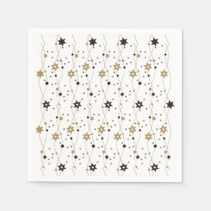 Serviette En Papier Élégant Hanoukka Stars
