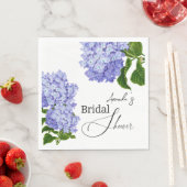 Serviette En Papier Élégant Hydrangea Bleu Fleurie Shower de Mariée (En situation)