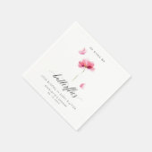 Serviette En Papier Élégant Il Me Donne Des Papillons Floral (Coin)