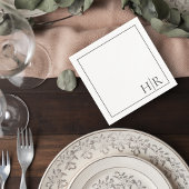 Serviette En Papier Elegant Initials Wedding Napkins