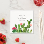 Serviette En Papier Elégant jardin de Cactus | Réception de mariage (En situation)