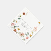 Serviette En Papier Elégant Jardin Fleurs Fête des mariées aquarelle (Coin)