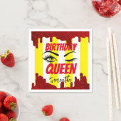 Serviette En Papier Elégant Jaune Anniversaire 18ème | 21e | 40e | 50e (En situation)