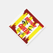 Serviette En Papier Elégant Jaune Anniversaire 18ème | 21e | 40e | 50e (Coin)