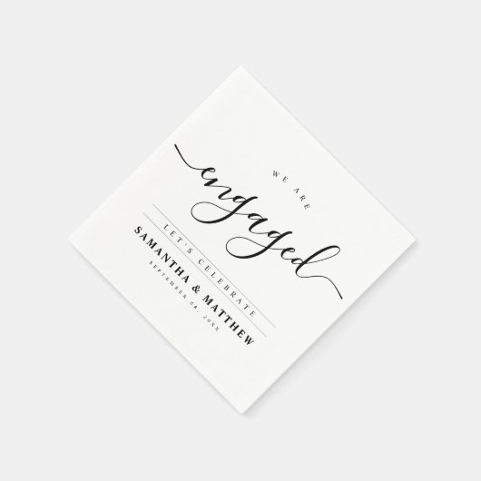 Serviette En Papier Élégant jeu d'engagement de script (Coin)