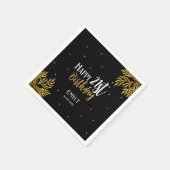 Serviette En Papier Elégant Joyeux 21ème anniversaire Gold Foliage Par (Coin)