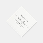 Serviette En Papier Élégant Joyeux Jamais Après Mariage (Coin)