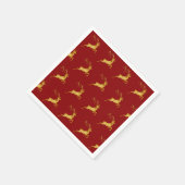 Serviette En Papier Élégant Joyeux Noël Gold rennes xmas festifs (Coin)