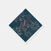 Serviette En Papier Elégant Joyeux Nouvel An Gold Foil (Coin)