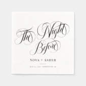 Serviette En Papier Élégant La Nuit Avant Mariage Customisé (Devant)